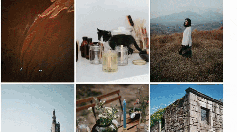 Animated gif showing images being continuously loaded when scrolling down the page