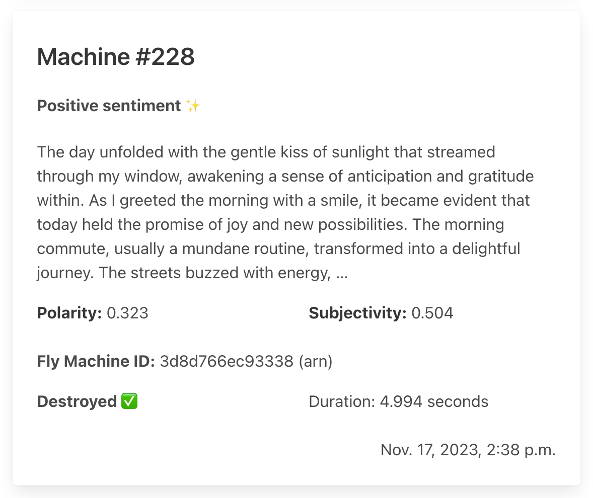 Sentiment Analysis Example