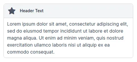 Show card with complex header
