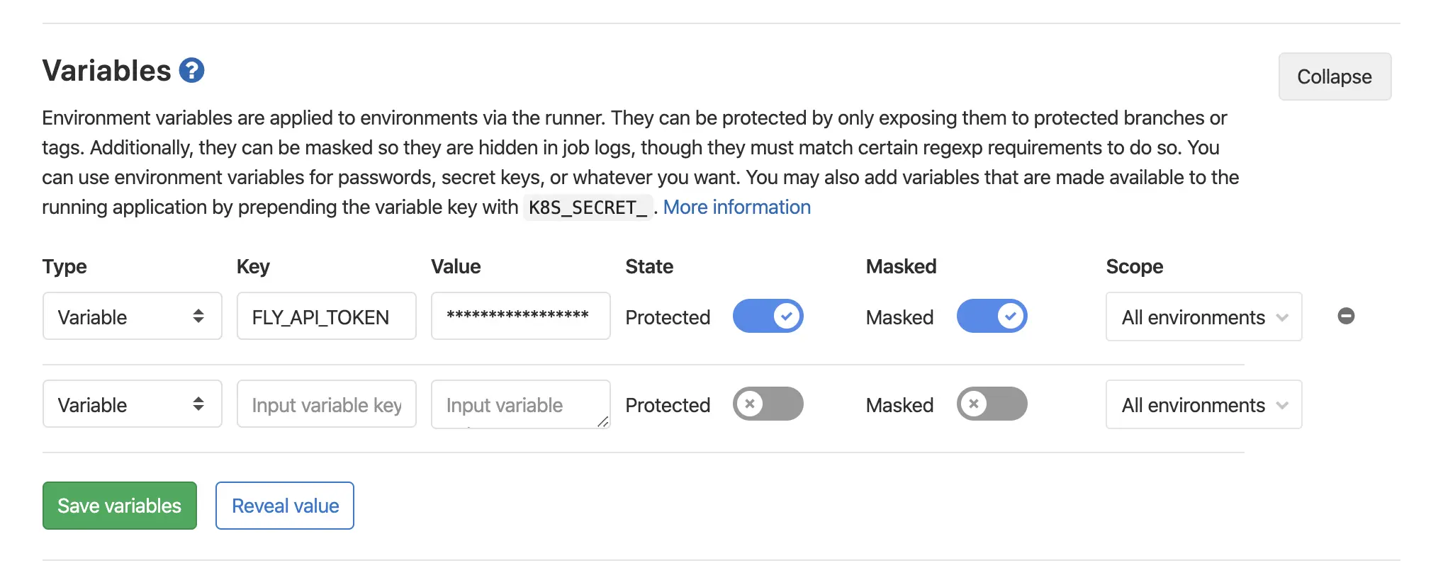 GitLab Variables