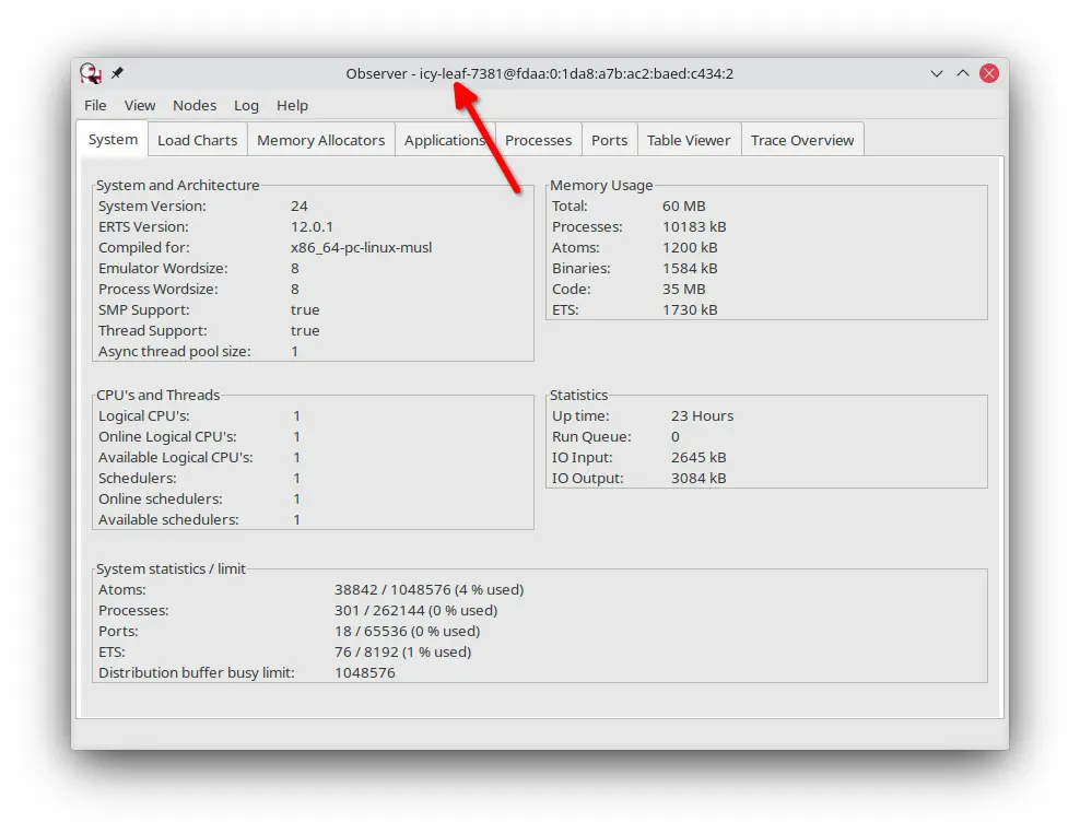 Observer connected to local node