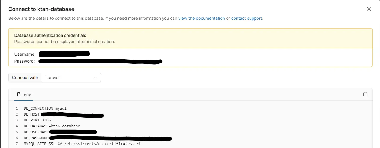 PlanetScale Laravel connection string